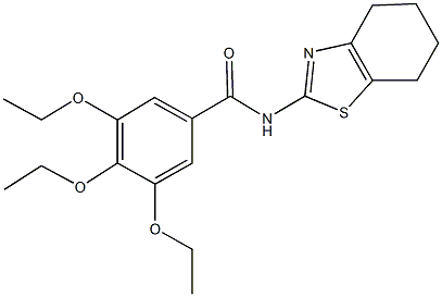 3,4,5-triethoxy-N-(4,5,6,7-tetrahydro-1,3-benzothiazol-2-yl)benzamide Struktur