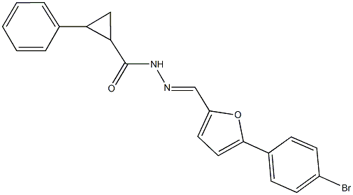 N'-{[5-(4-bromophenyl)-2-furyl]methylene}-2-phenylcyclopropanecarbohydrazide Struktur