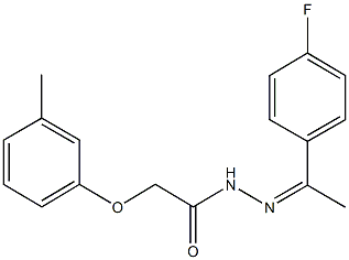 N'-[1-(4-fluorophenyl)ethylidene]-2-(3-methylphenoxy)acetohydrazide Struktur