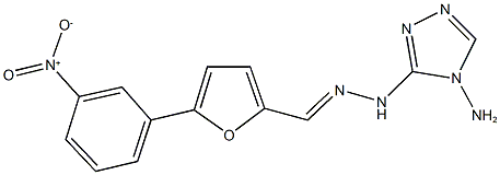 5-{3-nitrophenyl}-2-furaldehyde (4-amino-4H-1,2,4-triazol-3-yl)hydrazone Struktur