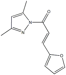 1-[3-(2-furyl)acryloyl]-3,5-dimethyl-1H-pyrazole Struktur