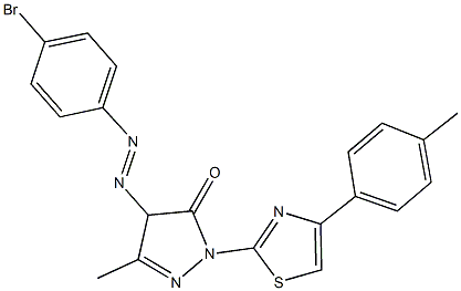 4-[(4-bromophenyl)diazenyl]-5-methyl-2-[4-(4-methylphenyl)-1,3-thiazol-2-yl]-2,4-dihydro-3H-pyrazol-3-one Struktur