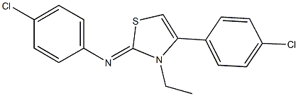 N-(4-chlorophenyl)-N-(4-(4-chlorophenyl)-3-ethyl-1,3-thiazol-2(3H)-ylidene)amine Struktur