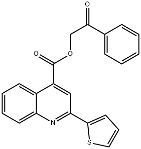 2-oxo-2-phenylethyl 2-(2-thienyl)-4-quinolinecarboxylate Struktur