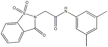 N-(3,5-dimethylphenyl)-2-(1,1-dioxido-3-oxo-1,2-benzisothiazol-2(3H)-yl)acetamide Struktur