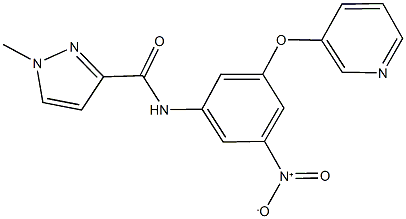 N-[3-nitro-5-(3-pyridinyloxy)phenyl]-1-methyl-1H-pyrazole-3-carboxamide Struktur