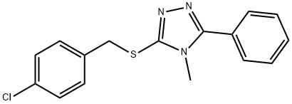 4-chlorobenzyl 4-methyl-5-phenyl-4H-1,2,4-triazol-3-yl sulfide Struktur