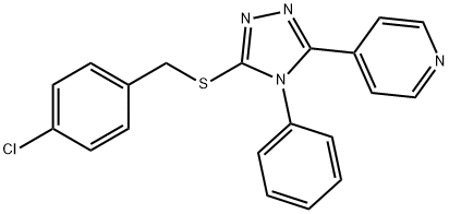 4-chlorobenzyl 4-phenyl-5-(4-pyridinyl)-4H-1,2,4-triazol-3-yl sulfide Struktur