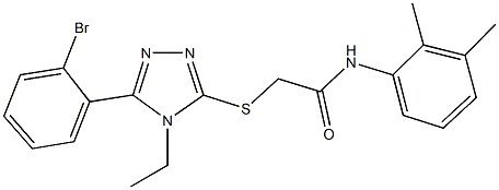 2-{[5-(2-bromophenyl)-4-ethyl-4H-1,2,4-triazol-3-yl]sulfanyl}-N-(2,3-dimethylphenyl)acetamide Struktur