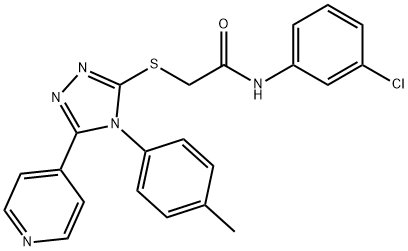 N-(3-chlorophenyl)-2-{[4-(4-methylphenyl)-5-(4-pyridinyl)-4H-1,2,4-triazol-3-yl]sulfanyl}acetamide Struktur