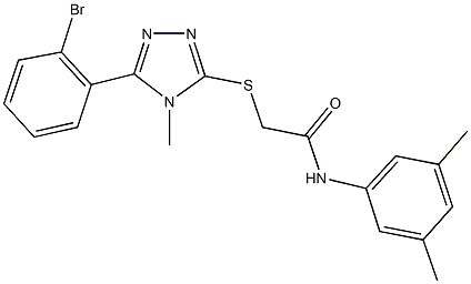 2-{[5-(2-bromophenyl)-4-methyl-4H-1,2,4-triazol-3-yl]sulfanyl}-N-(3,5-dimethylphenyl)acetamide Struktur