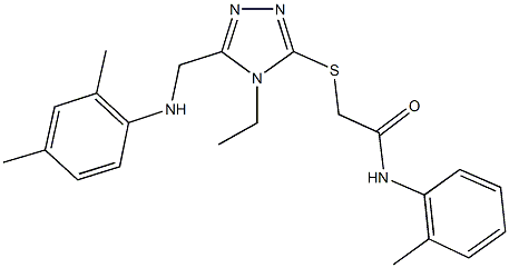 2-({5-[(2,4-dimethylanilino)methyl]-4-ethyl-4H-1,2,4-triazol-3-yl}sulfanyl)-N-(2-methylphenyl)acetamide Struktur