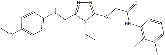 N-(2,3-dimethylphenyl)-2-({4-ethyl-5-[(4-methoxyanilino)methyl]-4H-1,2,4-triazol-3-yl}sulfanyl)acetamide Struktur