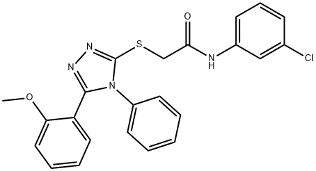 N-(3-chlorophenyl)-2-{[5-(2-methoxyphenyl)-4-phenyl-4H-1,2,4-triazol-3-yl]sulfanyl}acetamide Struktur