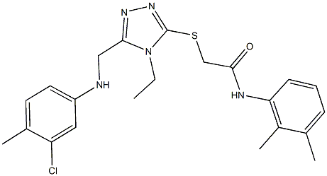 2-({5-[(3-chloro-4-methylanilino)methyl]-4-ethyl-4H-1,2,4-triazol-3-yl}sulfanyl)-N-(2,3-dimethylphenyl)acetamide Struktur