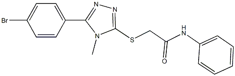 2-{[5-(4-bromophenyl)-4-methyl-4H-1,2,4-triazol-3-yl]sulfanyl}-N-phenylacetamide Struktur