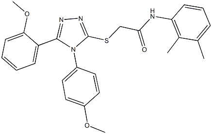 N-(2,3-dimethylphenyl)-2-{[5-(2-methoxyphenyl)-4-(4-methoxyphenyl)-4H-1,2,4-triazol-3-yl]sulfanyl}acetamide Struktur