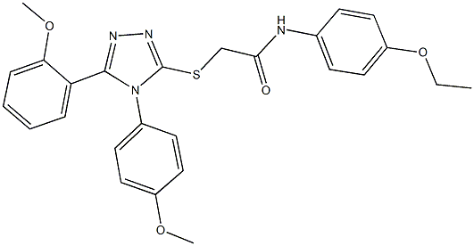 N-(4-ethoxyphenyl)-2-{[5-(2-methoxyphenyl)-4-(4-methoxyphenyl)-4H-1,2,4-triazol-3-yl]sulfanyl}acetamide Struktur