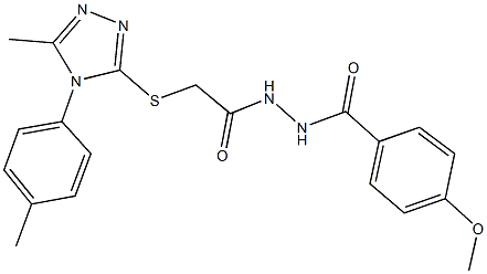 N'-(4-methoxybenzoyl)-2-{[5-methyl-4-(4-methylphenyl)-4H-1,2,4-triazol-3-yl]sulfanyl}acetohydrazide Struktur