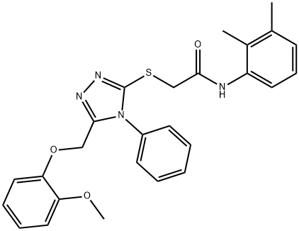 N-(2,3-dimethylphenyl)-2-({5-[(2-methoxyphenoxy)methyl]-4-phenyl-4H-1,2,4-triazol-3-yl}sulfanyl)acetamide Struktur