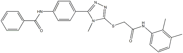 N-[4-(5-{[2-(2,3-dimethylanilino)-2-oxoethyl]sulfanyl}-4-methyl-4H-1,2,4-triazol-3-yl)phenyl]benzamide Struktur