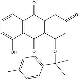 5-hydroxy-4-[1-methyl-1-(4-methylphenyl)ethoxy]-3,4,4a,9a-tetrahydro-2,9,10(1H)-anthracenetrione Struktur