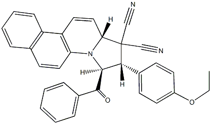 3-benzoyl-2-(4-ethoxyphenyl)-2,3-dihydrobenzo[f]pyrrolo[1,2-a]quinoline-1,1(12aH)-dicarbonitrile Struktur