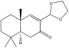 3-(1,3-dioxolan-2-yl)-4a,8,8-trimethyl-4a,5,6,7,8,8a-hexahydro-2(1H)-naphthalenone Struktur