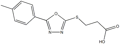 3-{[5-(4-methylphenyl)-1,3,4-oxadiazol-2-yl]sulfanyl}propanoic acid Struktur