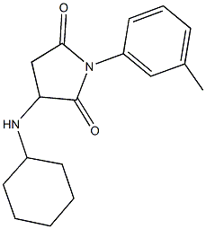 3-(cyclohexylamino)-1-(3-methylphenyl)-2,5-pyrrolidinedione Struktur