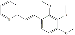 1-methyl-2-[2-(2,3,4-trimethoxyphenyl)vinyl]pyridinium Struktur