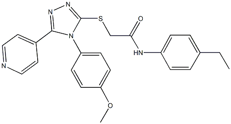 N-(4-ethylphenyl)-2-{[4-(4-methoxyphenyl)-5-(4-pyridinyl)-4H-1,2,4-triazol-3-yl]sulfanyl}acetamide Struktur