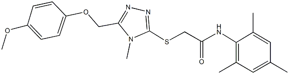 N-mesityl-2-({5-[(4-methoxyphenoxy)methyl]-4-methyl-4H-1,2,4-triazol-3-yl}sulfanyl)acetamide Struktur