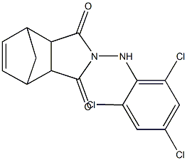 4-(2,4,6-trichloroanilino)-4-azatricyclo[5.2.1.0~2,6~]dec-8-ene-3,5-dione Struktur