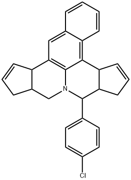 8-(4-chlorophenyl)-4c,7,7a,8,10,10a,11,13a-octahydrobenzo[f]cyclopenta[c]cyclopenta[4,5]pyrido[3,2,1-ij]quinoline Struktur