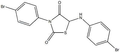 5-(4-bromoanilino)-3-(4-bromophenyl)-1,3-thiazolidine-2,4-dione Struktur