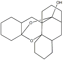 20,21-dioxahexacyclo[10.8.2.0~1,6~.0~8,19~.0~8,22~.0~14,19~]docosan-22-ol Struktur