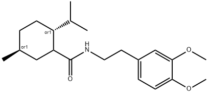 N-[2-(3,4-dimethoxyphenyl)ethyl]-2-isopropyl-5-methylcyclohexanecarboxamide Struktur