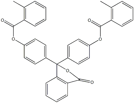 4-(1-{4-[(2-methylbenzoyl)oxy]phenyl}-3-oxo-1,3-dihydro-2-benzofuran-1-yl)phenyl 2-methylbenzoate Struktur