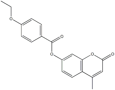 4-methyl-2-oxo-2H-chromen-7-yl 4-ethoxybenzoate Struktur