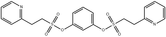 3-{[(2-pyridin-2-ylethyl)sulfonyl]oxy}phenyl 2-pyridin-2-ylethanesulfonate Struktur