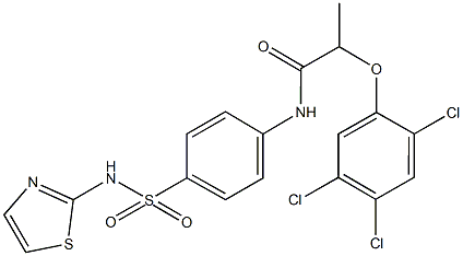 N-{4-[(1,3-thiazol-2-ylamino)sulfonyl]phenyl}-2-(2,4,5-trichlorophenoxy)propanamide Struktur