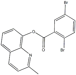 2-methyl-8-quinolinyl 2,5-dibromobenzoate Struktur