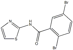 2,5-dibromo-N-(1,3-thiazol-2-yl)benzamide Struktur