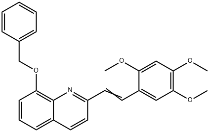 8-(benzyloxy)-2-[2-(2,4,5-trimethoxyphenyl)vinyl]quinoline Struktur