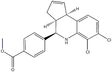 methyl 4-(6,7-dichloro-3a,4,5,9b-tetrahydro-3H-cyclopenta[c]quinolin-4-yl)benzoate Struktur