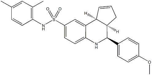 N-(2,4-dimethylphenyl)-4-(4-methoxyphenyl)-3a,4,5,9b-tetrahydro-3H-cyclopenta[c]quinoline-8-sulfonamide Struktur