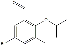 5-bromo-3-iodo-2-isopropoxybenzaldehyde Struktur