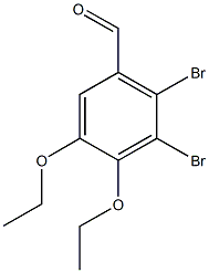 2,3-dibromo-4,5-diethoxybenzaldehyde Struktur