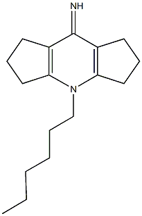 4-hexyl-2,3,4,5,6,7-hexahydrodicyclopenta[b,e]pyridin-8(1H)-imine Struktur